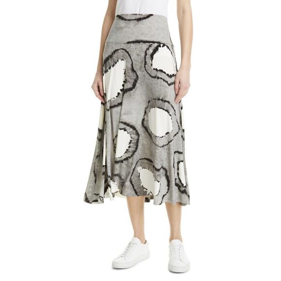 Norma Kamali Convertible Flared Skirt Dress M Black Tie Dye Off Shoulder Bandeau - Picture 3 of 16